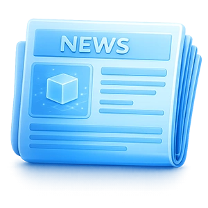 Image of a newspaper with a block image and content